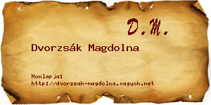 Dvorzsák Magdolna névjegykártya